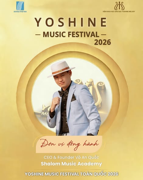 🎶 SHALOM MUSIC ACADEMY – ĐƠN VỊ ĐỒNG HÀNH YOSHINE MUSIC FESTIVAL 2026
