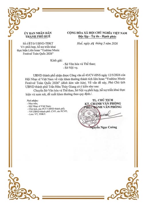 UBND THÀNH PHỐ HUẾ CHỈ ĐẠO PHỐI HỢP TRIỂN KHAI